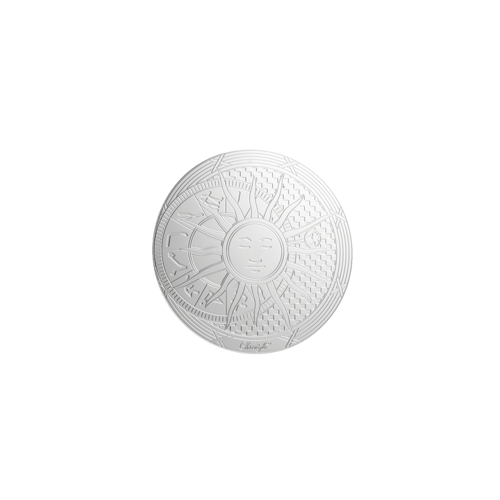 Set of 2 Coasters Rêve Cosmique Palladium Plated Glass
