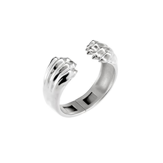 Sterling-Silver Cuff Bracelet Rhodium-Plated Decorative Object