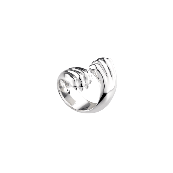 Sterling-Silver Cross Ring Rhodium Plated Decorative Object