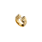 Sterling-Silver Gilded 24 Carats Open Ring Decorative Object