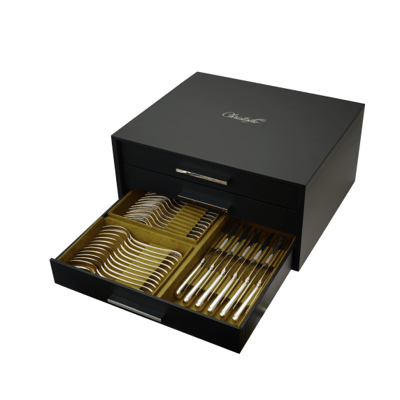 Storage Chest 108 or 120 Pieces - 10 Modules (sold Empty) Silvercare - Christofle Boxes