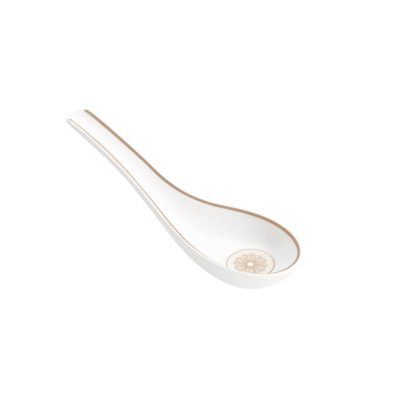Chinese Spoon Gold Finish Malmaison Impériale Serving Utensil