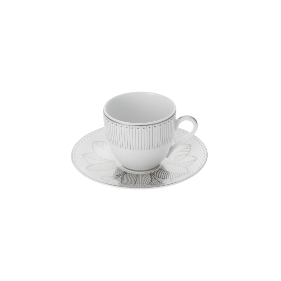 2 Coffee Cup and Saucers Gold Finish Malmaison Impériale