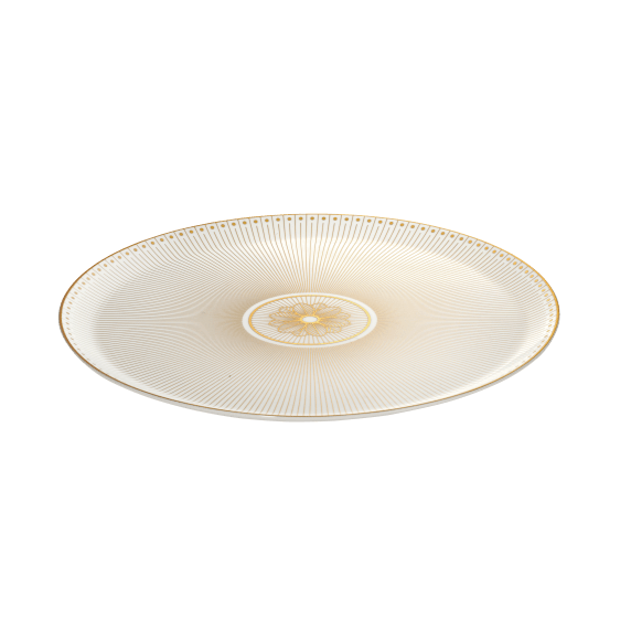 Pie Dish Gold Finish Malmaison Impériale Serving Utensil
