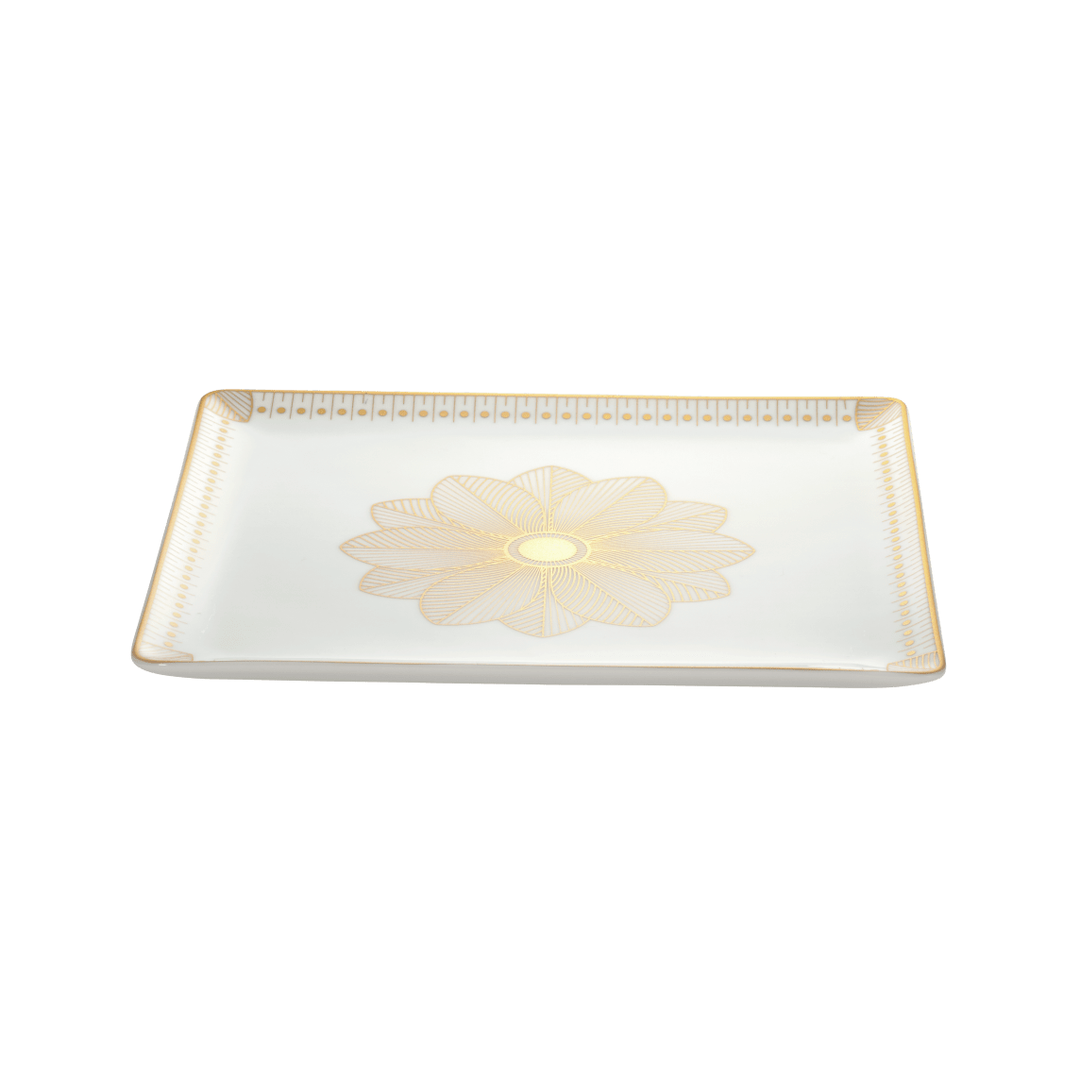 Rectangular Tray Gold Finish - 22 X 20 Cm | Malmaison Impériale