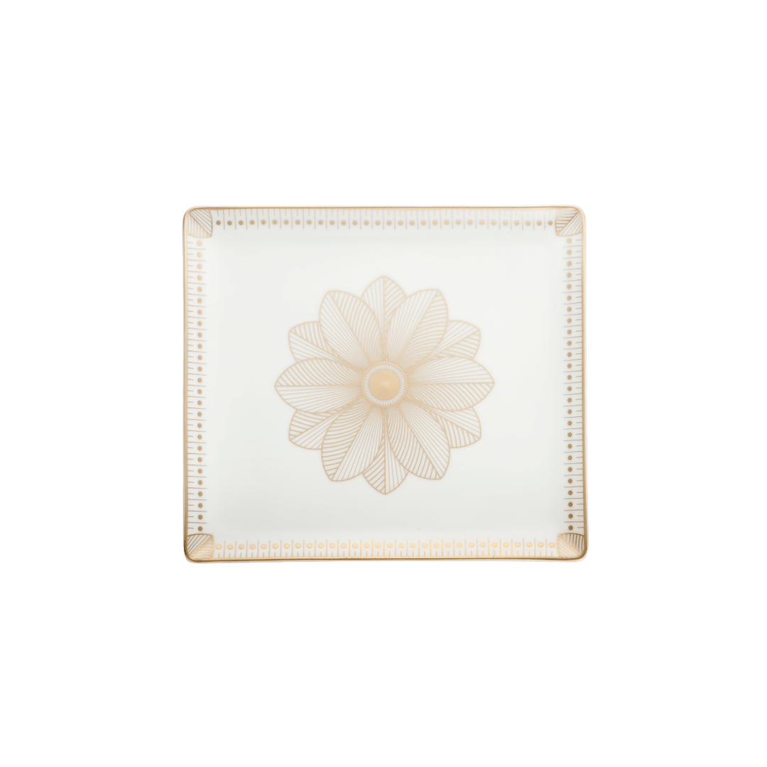 Rectangular Tray Gold Finish - 22 X 20 Cm | Malmaison Impériale