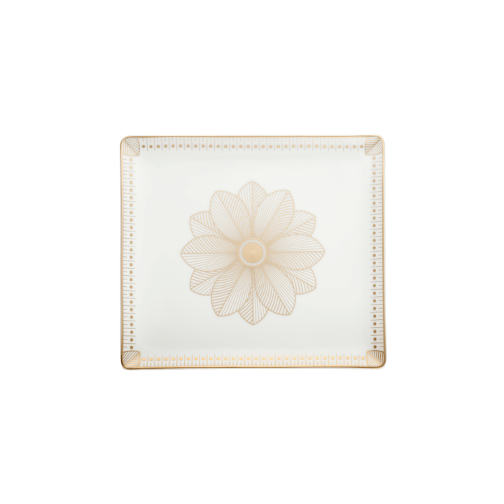 Rectangular Tray Gold Finish - 22 X 20 Cm | Malmaison Impériale
