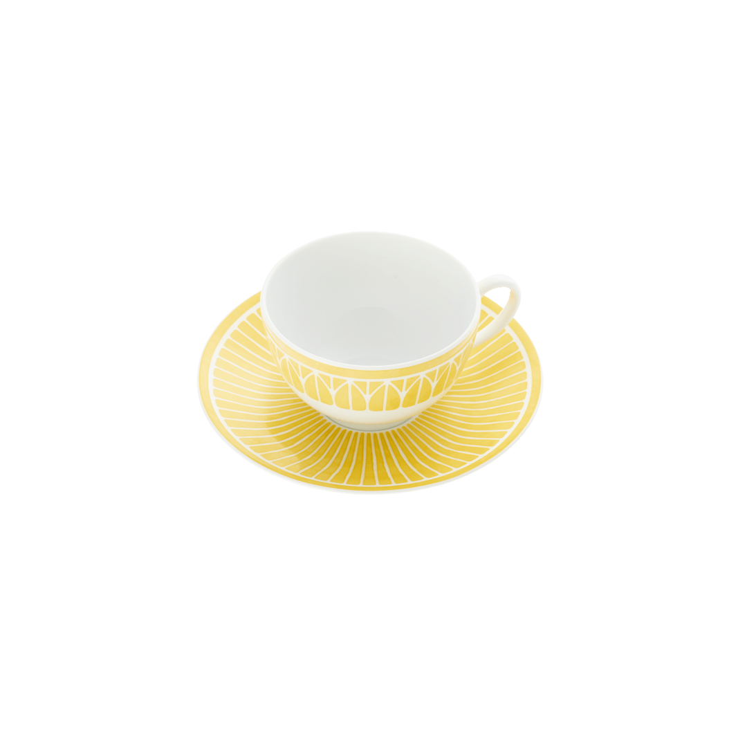 Porcelain Tea/Coffee Cup and Saucer | Malmaison Riviera