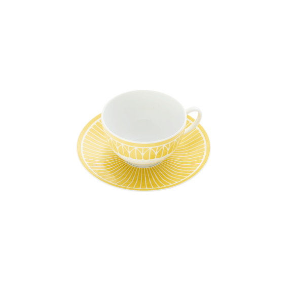 Porcelain Tea/Coffee Cup and Saucer | Malmaison Riviera