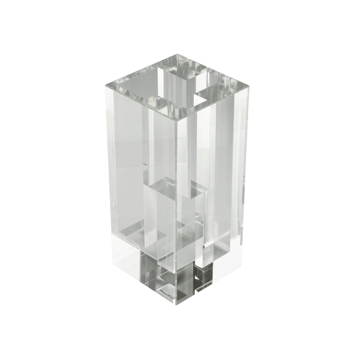 Glass & Chrome Aluminium Vase | Perspectives