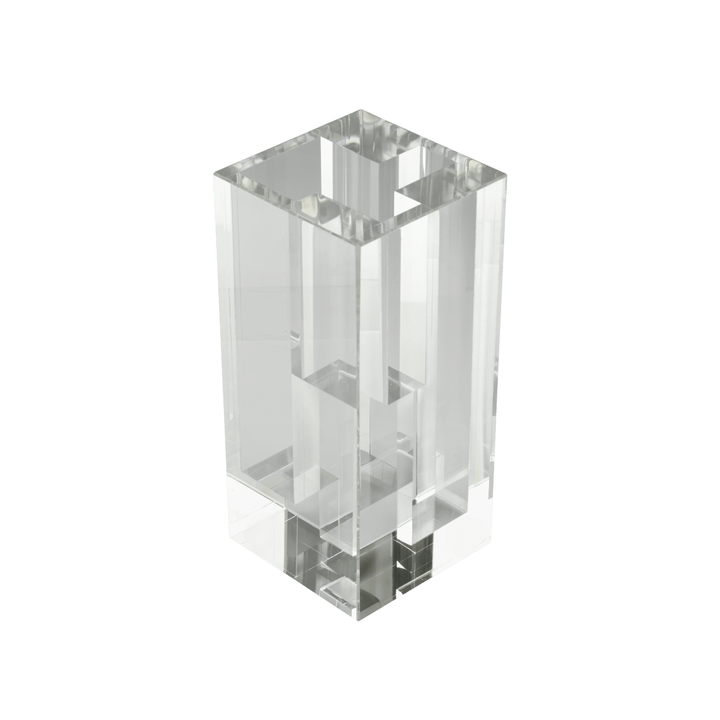 Glass & Chrome Aluminium Vase | Perspectives