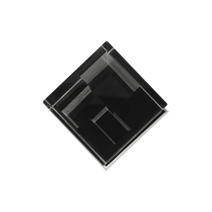 Glass & Chrome Aluminium Vase | Perspectives