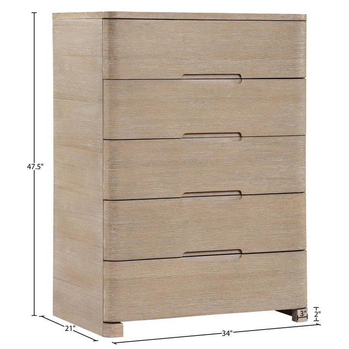 Caswell Oak Veneer And Solid Wood Chest — Natural