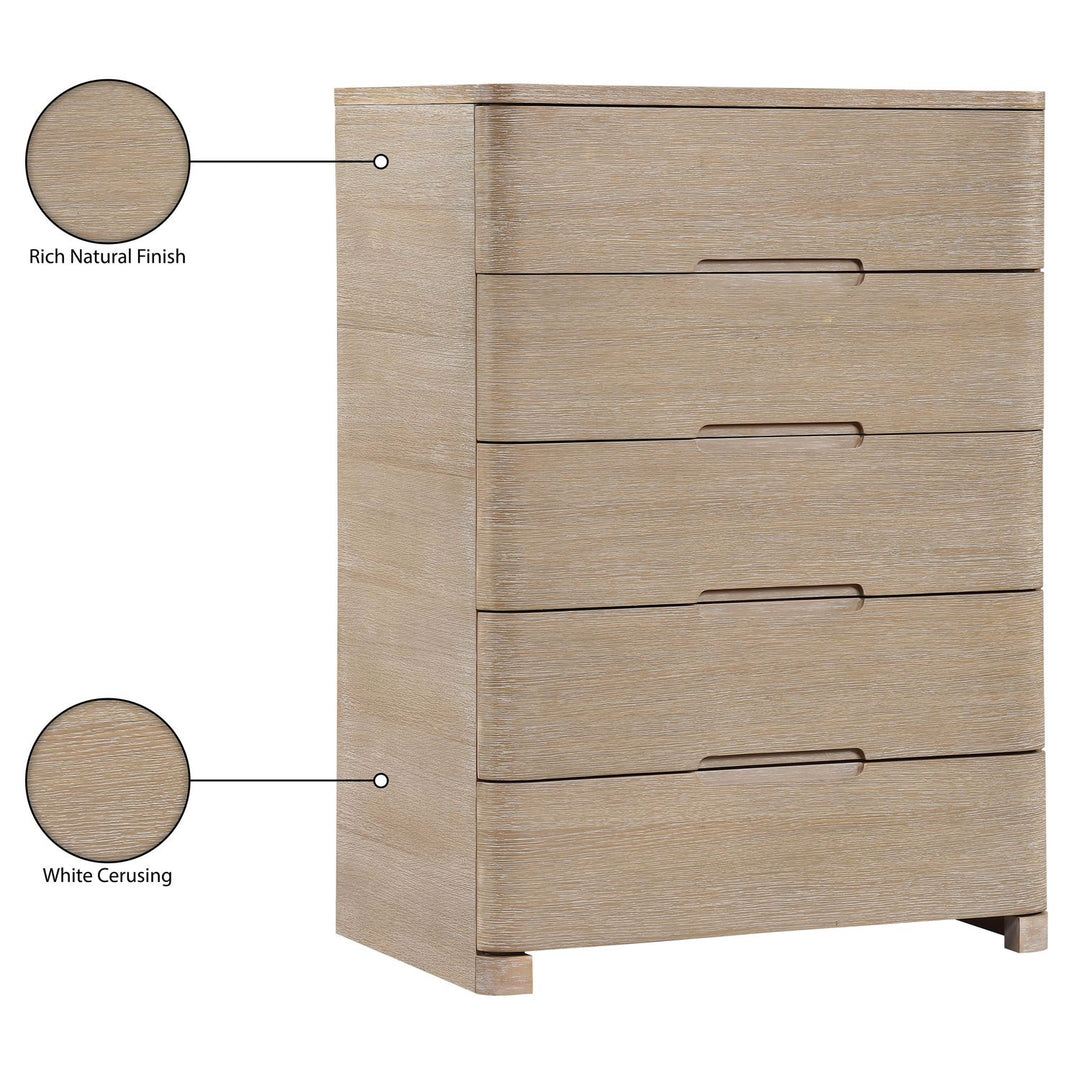 Caswell Oak Veneer And Solid Wood Chest — Natural