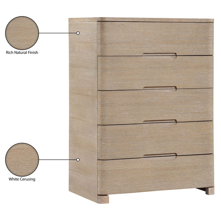 Caswell Oak Veneer And Solid Wood Chest — Natural