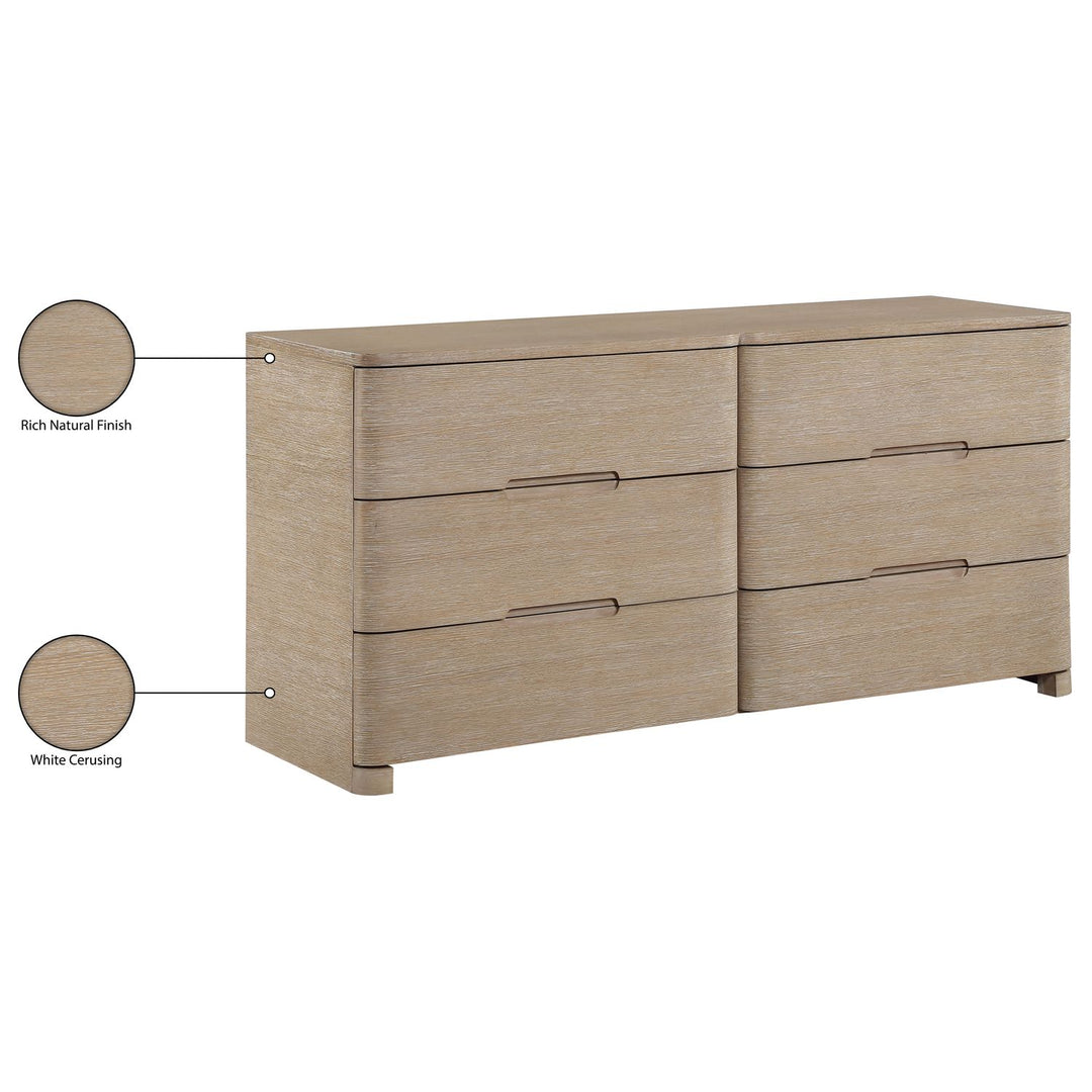 Caswell Oak Veneer And Solid Wood Dresser — Natural