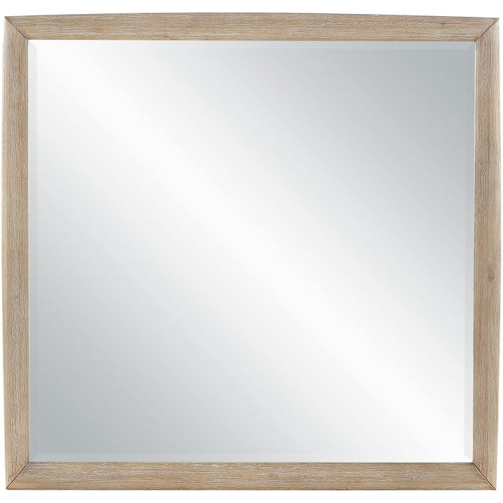 Caswell Oak Veneer And Solid Wood Frame Mirror — Natural