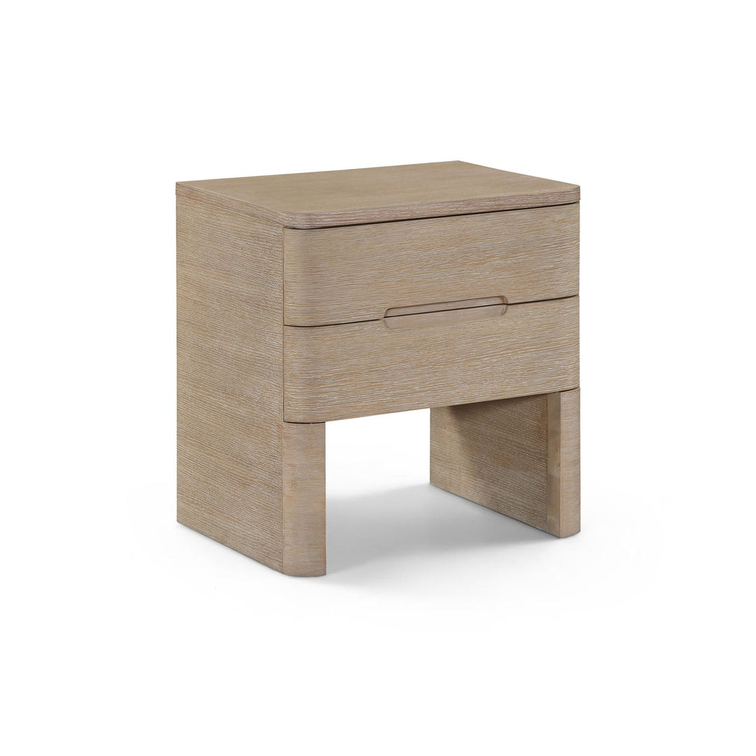 Caswell Oak Veneer And Solid Wood Nightstand — Natural