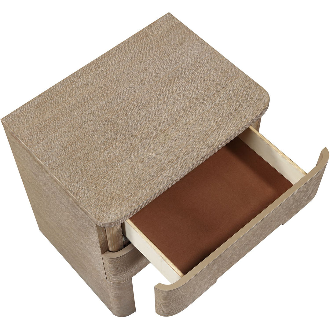 Caswell Oak Veneer And Solid Wood Nightstand — Natural