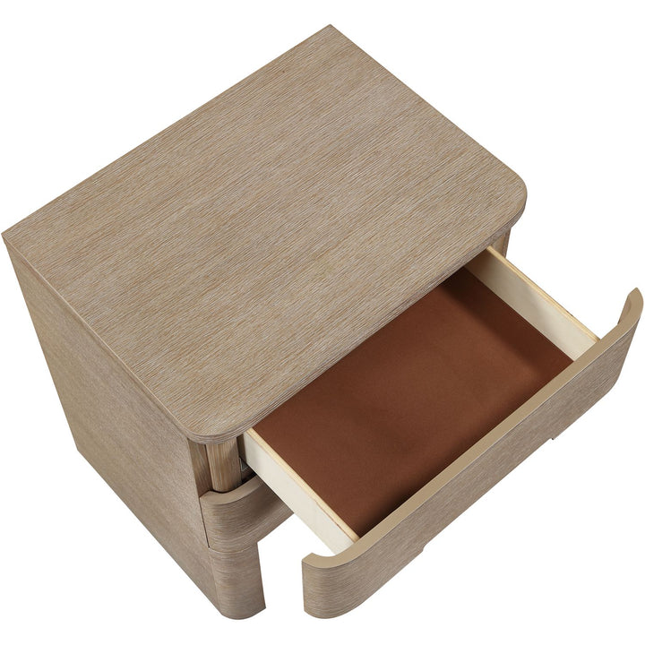 Caswell Oak Veneer And Solid Wood Nightstand — Natural