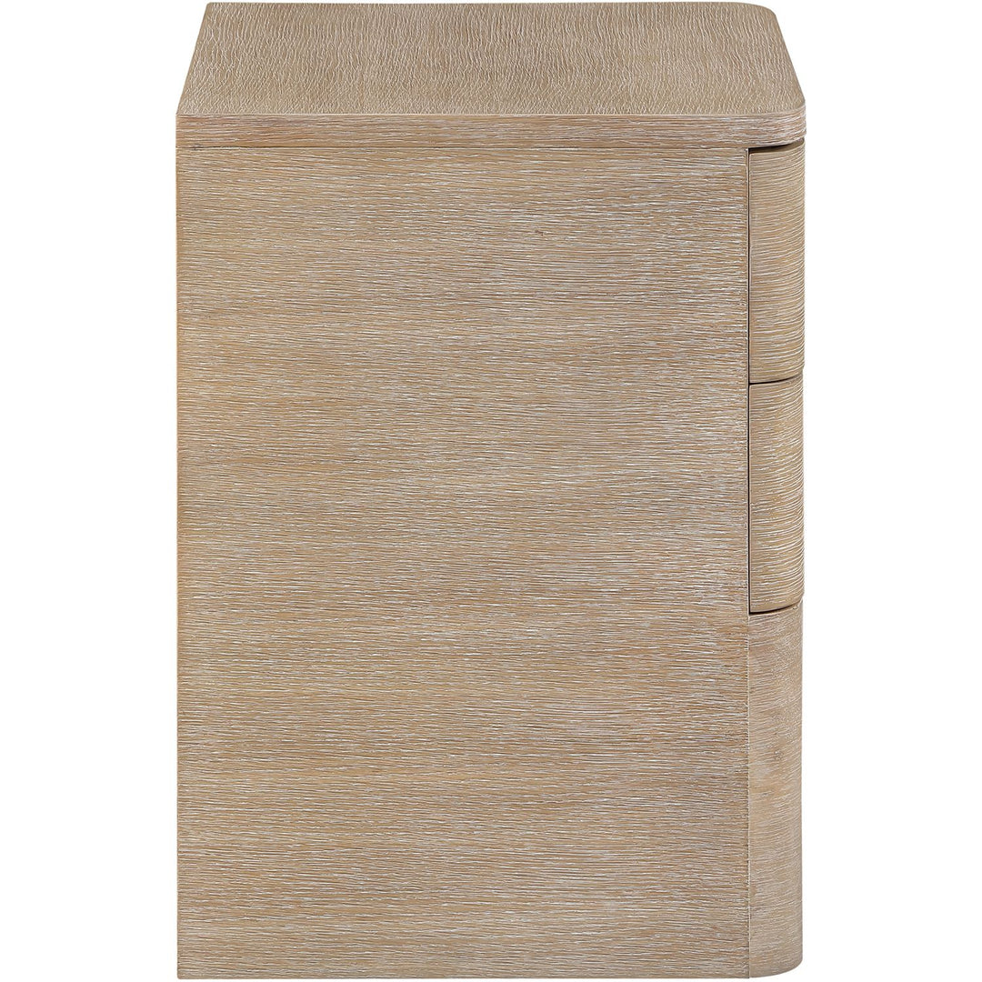 Caswell Oak Veneer And Solid Wood Nightstand — Natural