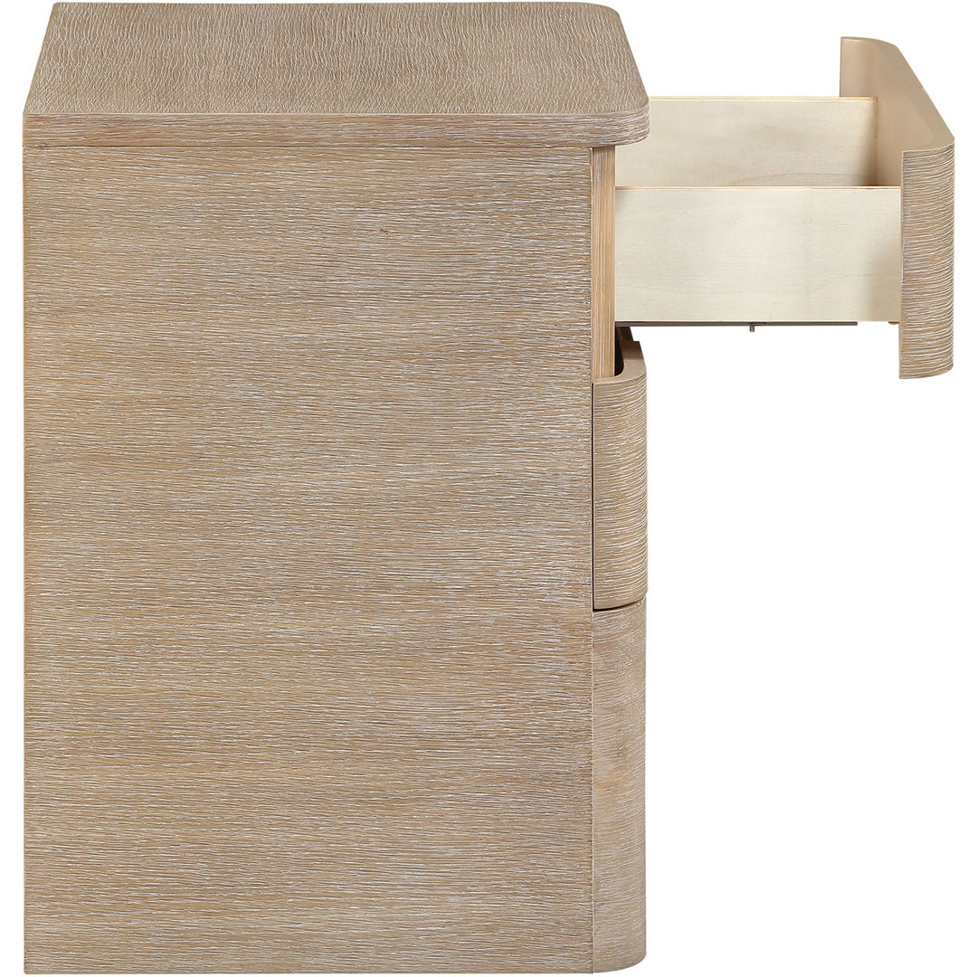 Caswell Oak Veneer And Solid Wood Nightstand — Natural
