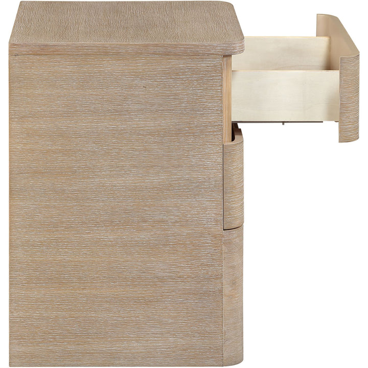 Caswell Oak Veneer And Solid Wood Nightstand — Natural