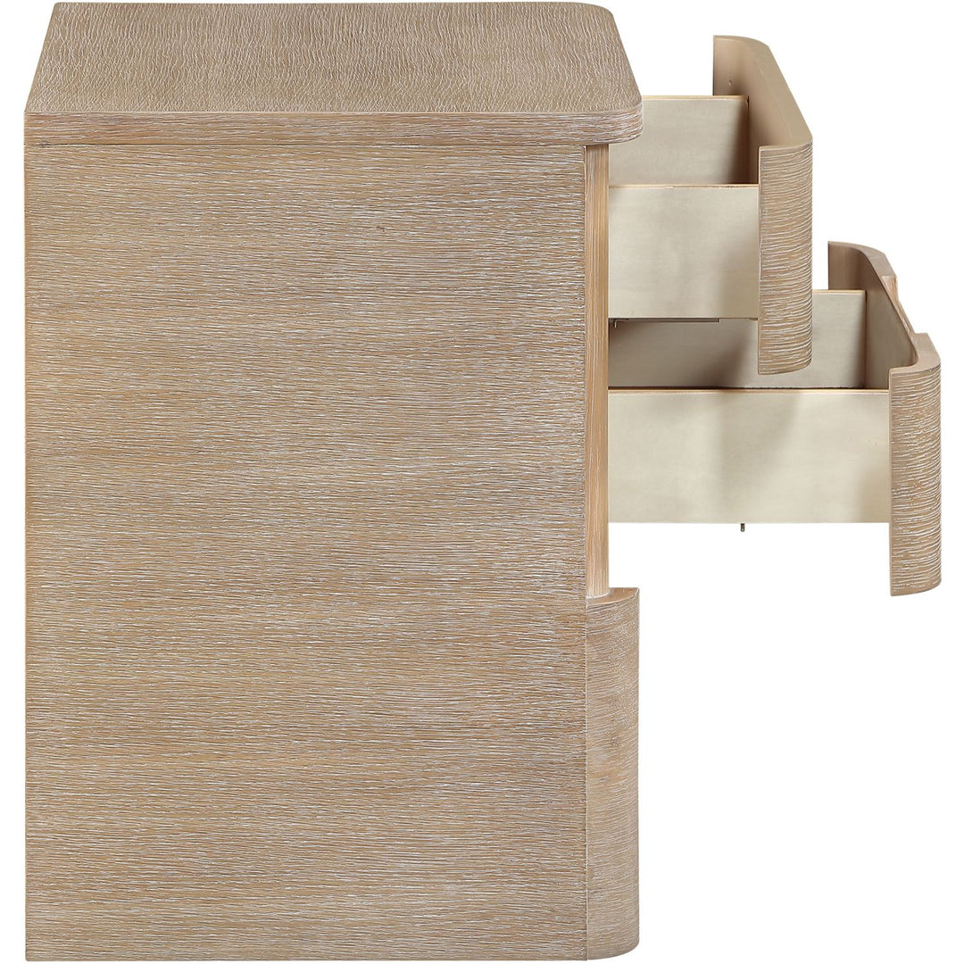 Caswell Oak Veneer And Solid Wood Nightstand — Natural