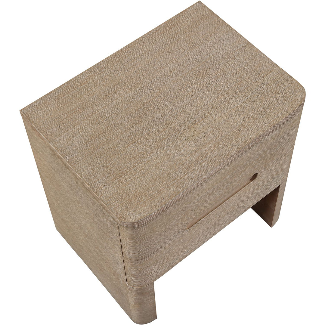 Caswell Oak Veneer And Solid Wood Nightstand — Natural