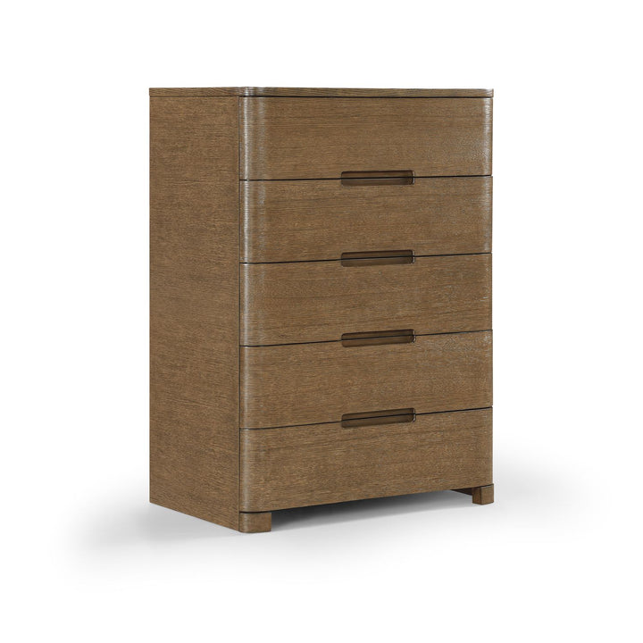 Caswell Oak Veneer And Solid Wood Chest — Brown