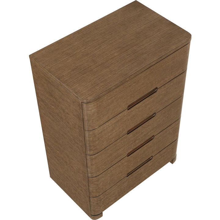 Caswell Oak Veneer And Solid Wood Chest — Brown