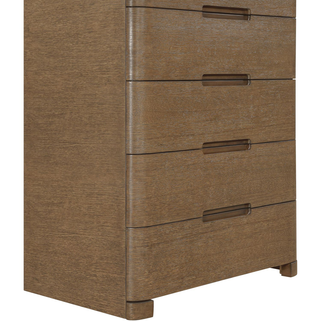 Caswell Oak Veneer And Solid Wood Chest — Brown