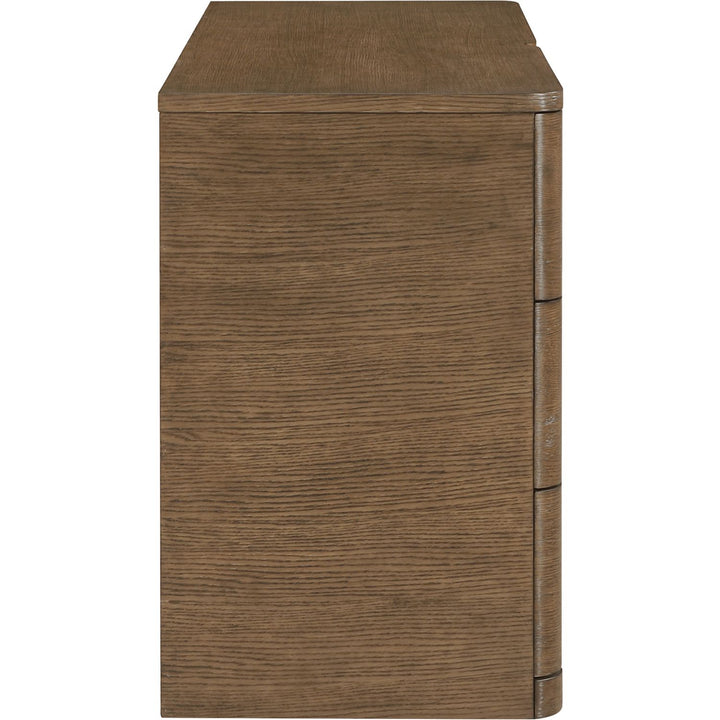 Caswell Oak Veneer And Solid Wood Dresser — Brown