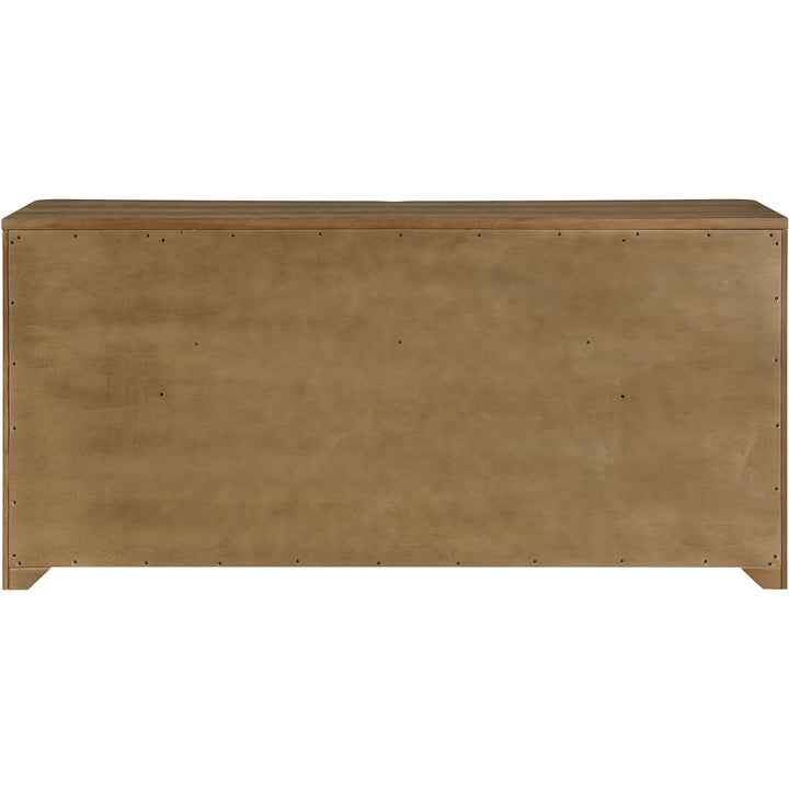 Caswell Oak Veneer And Solid Wood Dresser — Brown
