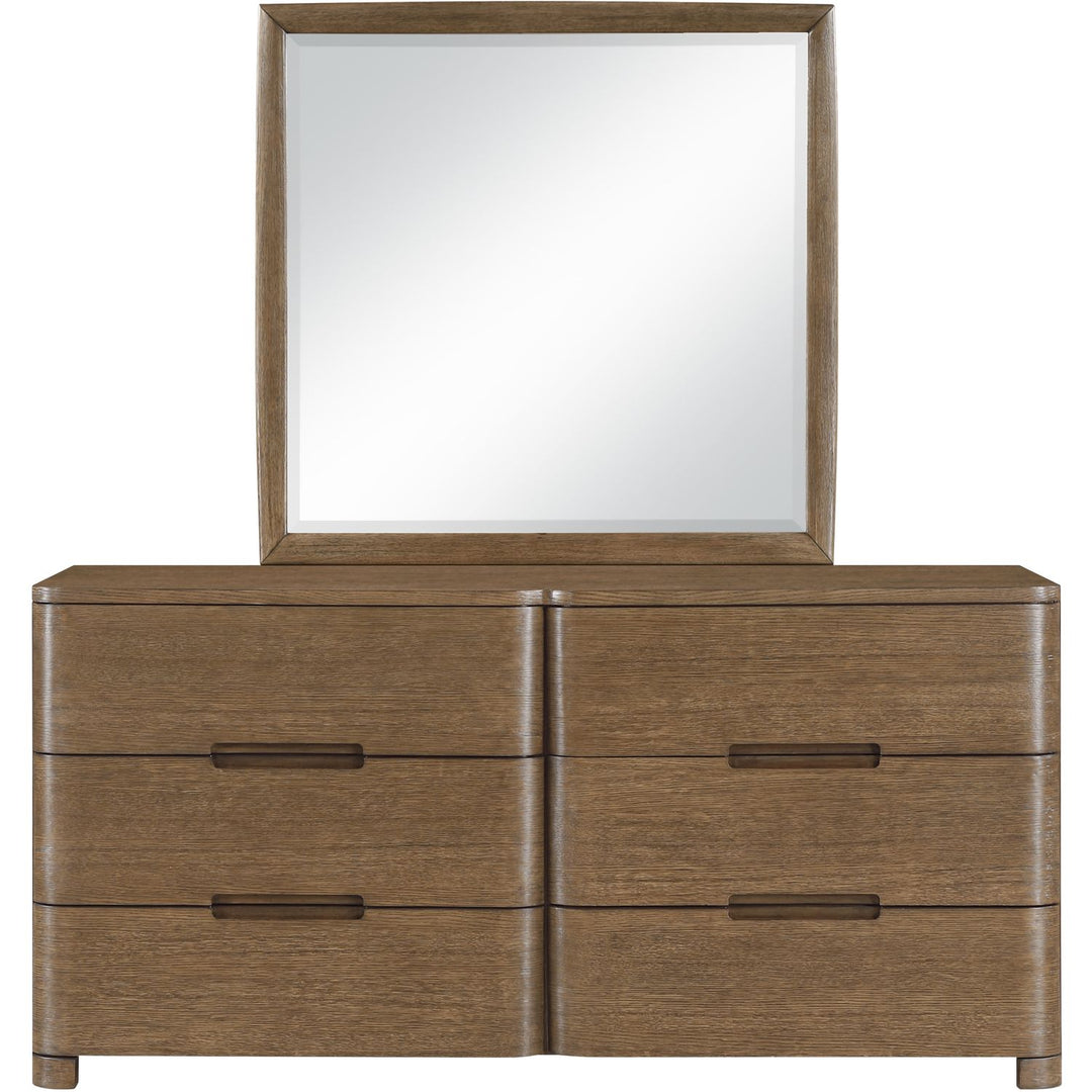 Caswell Oak Veneer And Solid Wood Dresser — Brown