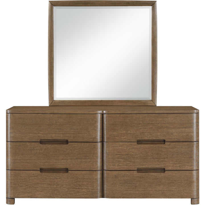 Caswell Oak Veneer And Solid Wood Dresser — Brown