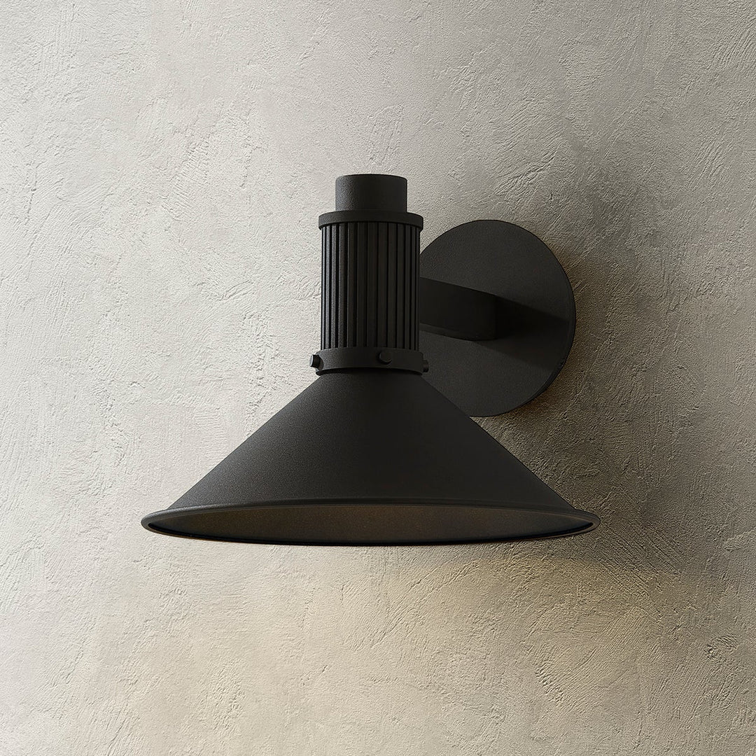 Elani Exterior Wall Sconce - Textured Black