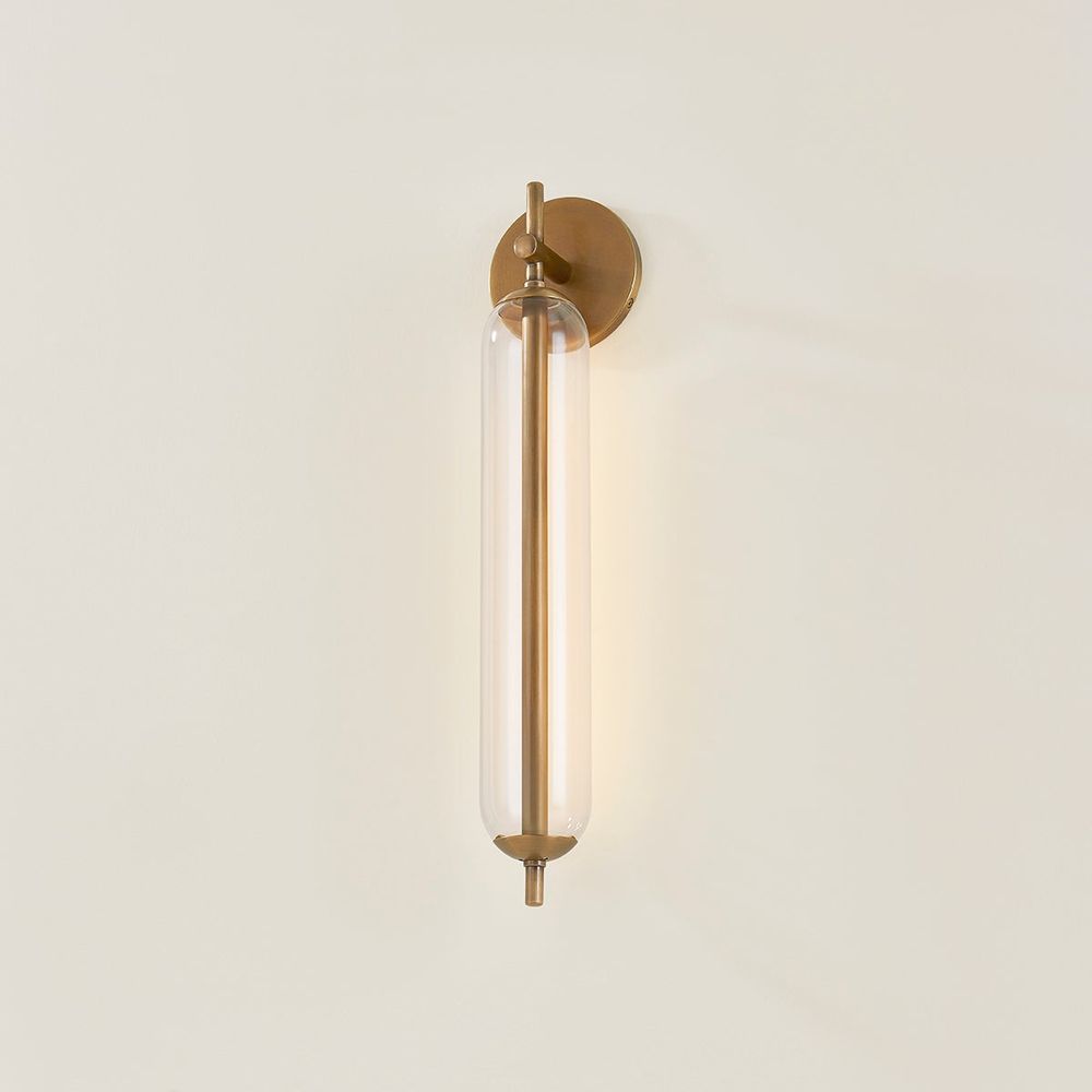Blaze Exterior Wall Sconce - Patina Brass