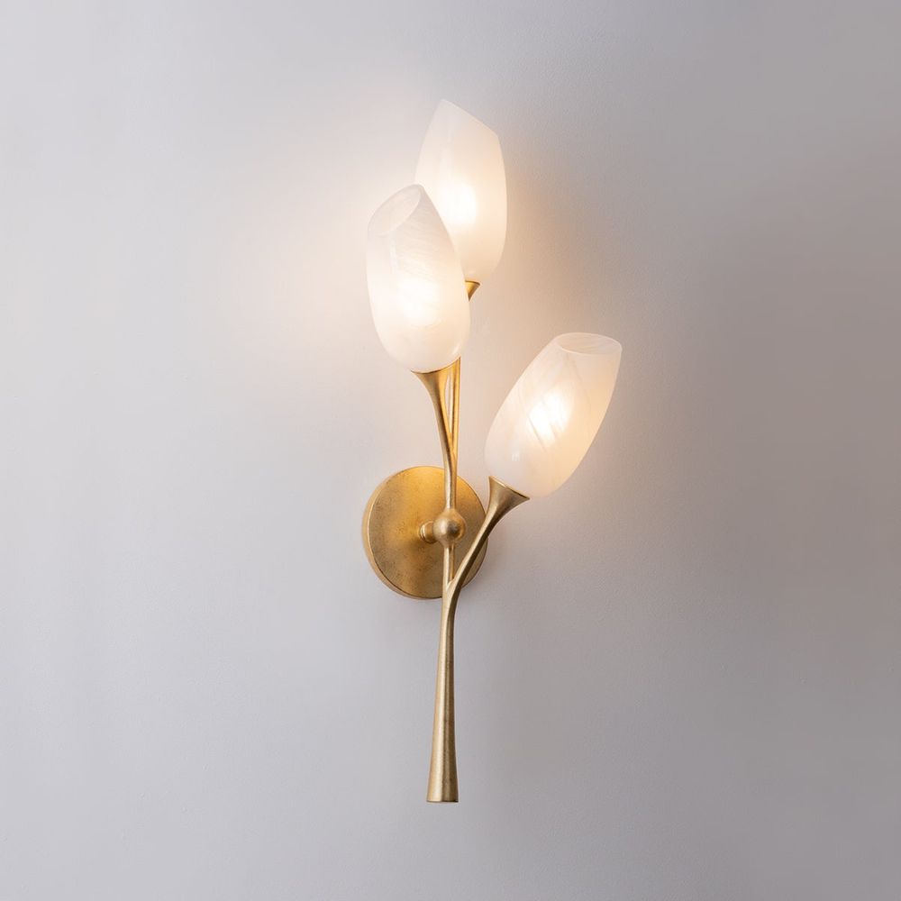 Aldean Wall Sconce - Vintage Gold Leaf