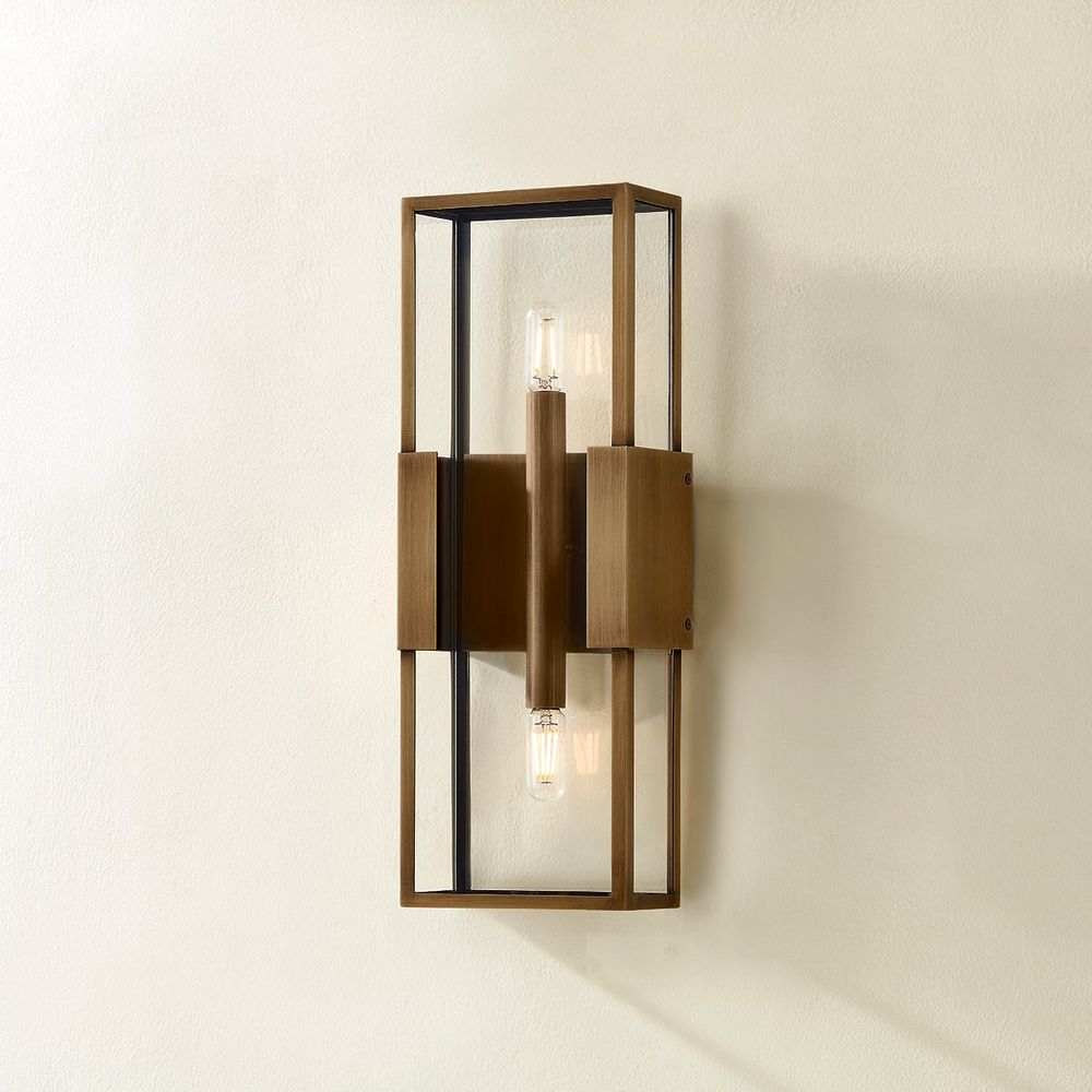 Outdoor Lighting: Wall Santa Clara Exterior Wall Sconce - Patina Brass