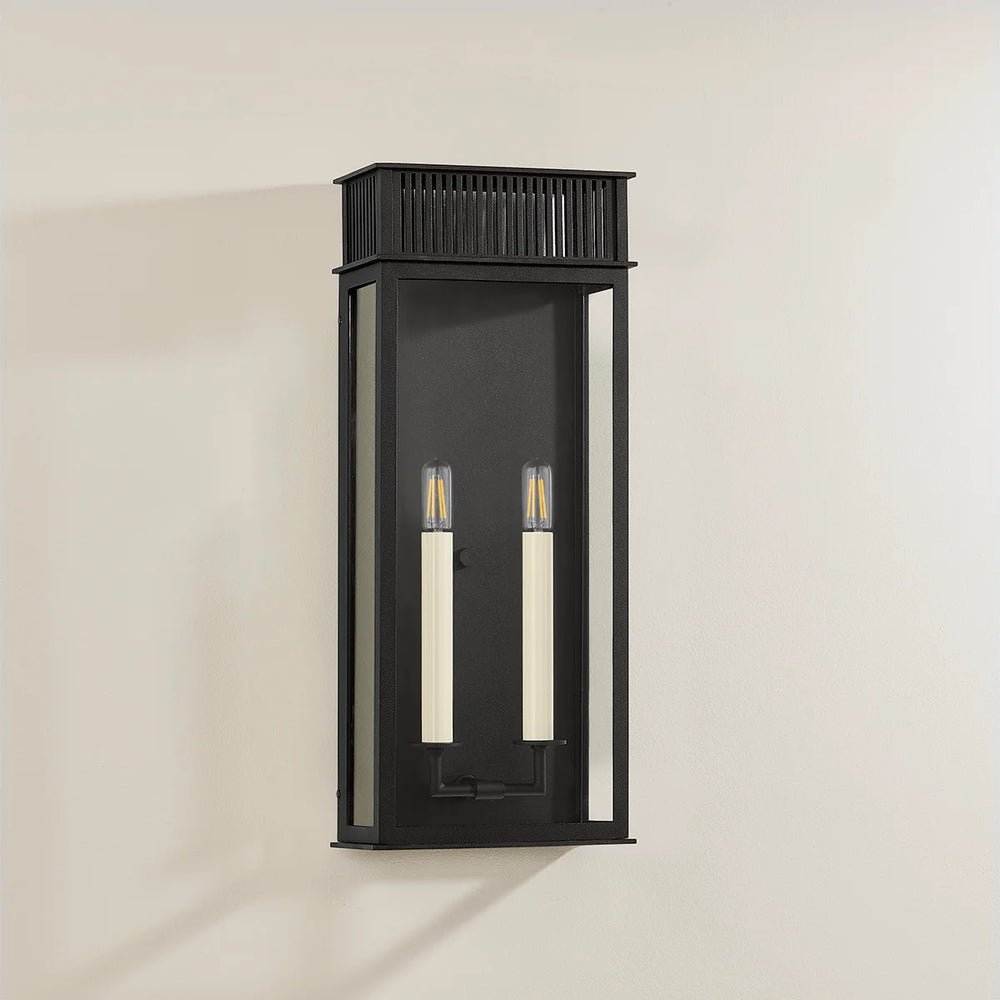 Gridley Exterior Wall Sconce-Troy Lighting-TROY-B6022-TBK-Outdoor Wall SconcesW9.25"-2-France and Son