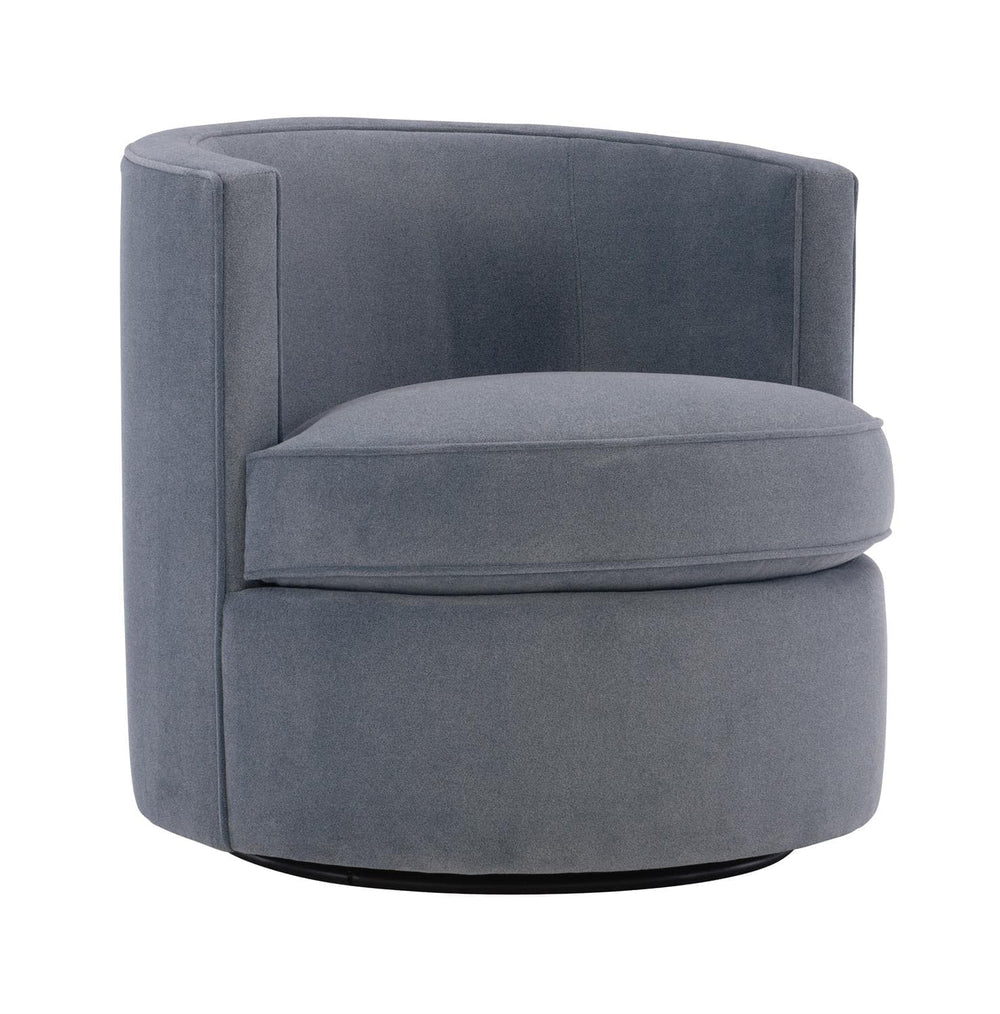 Fleur Fabric Swivel Chair-Bernhardt-BHDT-B7113S-Lounge Chairs-2-France and Son