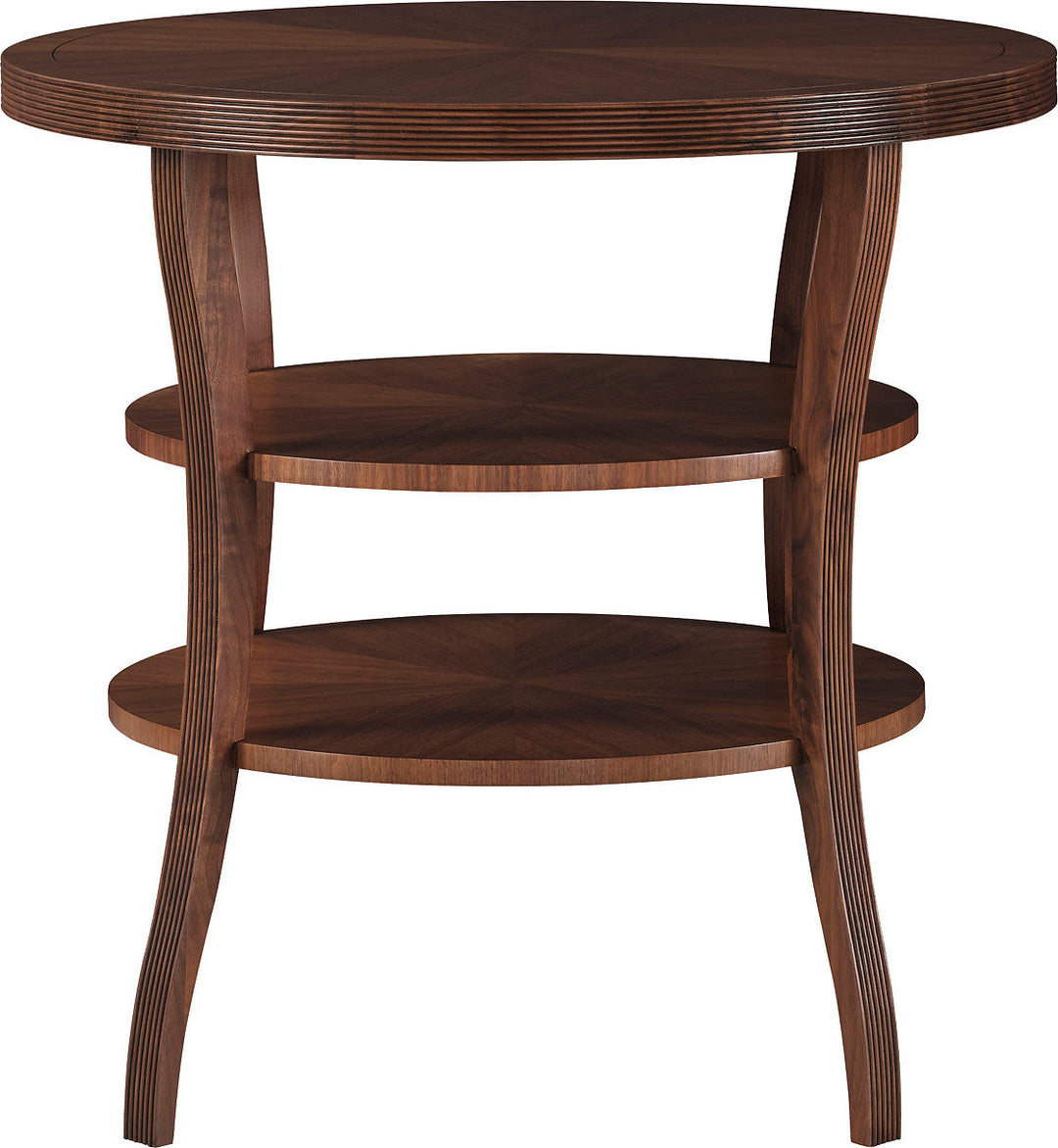 Round Tiered End Table