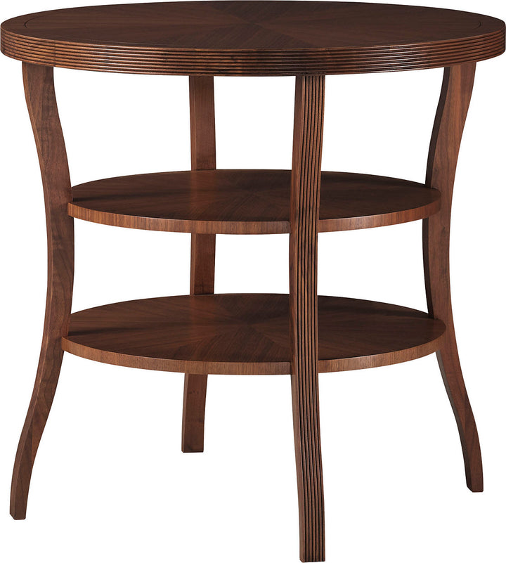 Round Tiered End Table