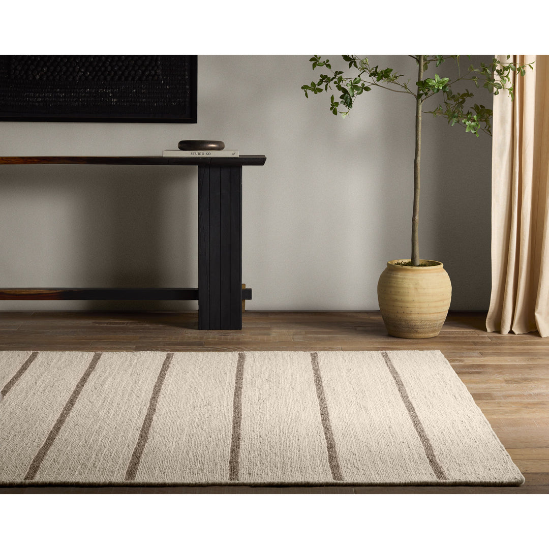 Vibe By Jaipur Living Almeda Handmade Striped Cream/Dark Gray Area Rug (5'X8')