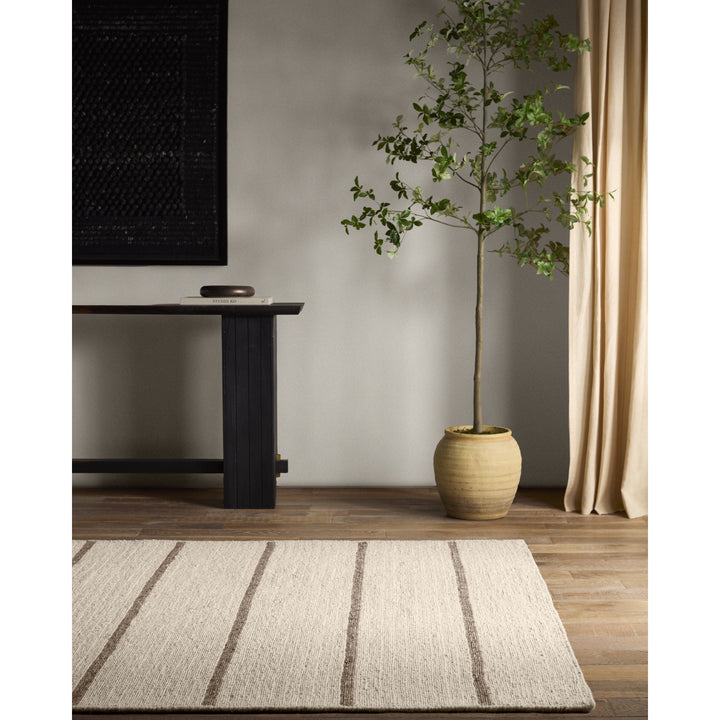 Vibe By Jaipur Living Almeda Handmade Striped Cream/Dark Gray Area Rug (5'X8')