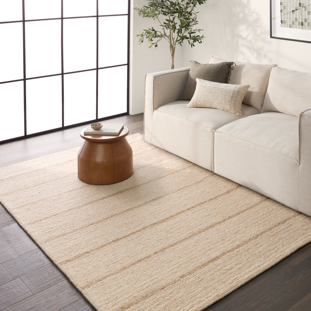 Vibe By Jaipur Living Almeda Handmade Striped Tan/Beige Area Rug (5'X8')