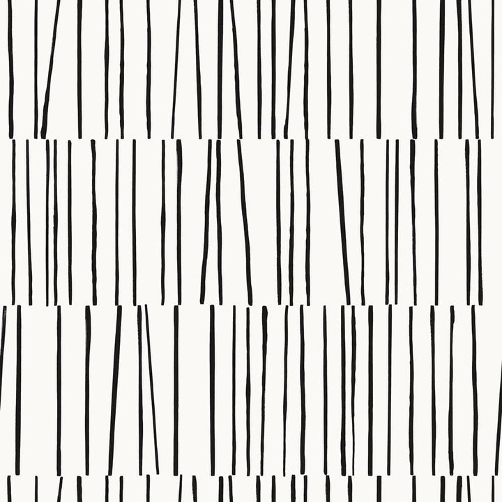 Shift Peel And Stick Wallpaper By Bobby Berk-Tempaper & Co.-Tempaper-BB14034-DecorSingle Roll-White & Black Lines-1-France and Son