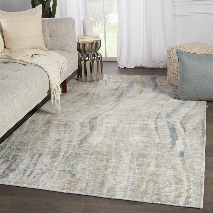 Barclay Butera by Jaipur Living Barrington Handmade Abstract Light Gray/ Beige Area Rug (5'X8')