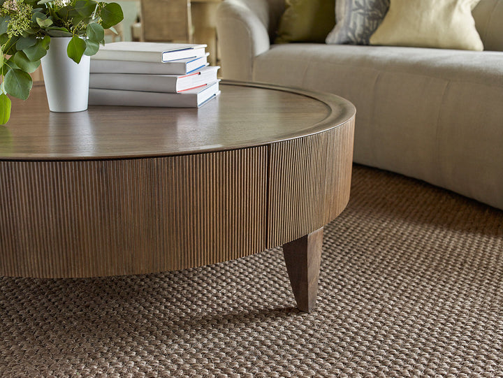 Reeded Round Cocktail Table